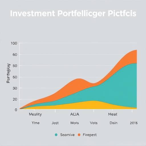 Gr&radic;&deg;fico mostrando la diversificaci&radic;&ge;n de una cartera de inversiones, con porcentajes asignados a diferentes tipos de activos.